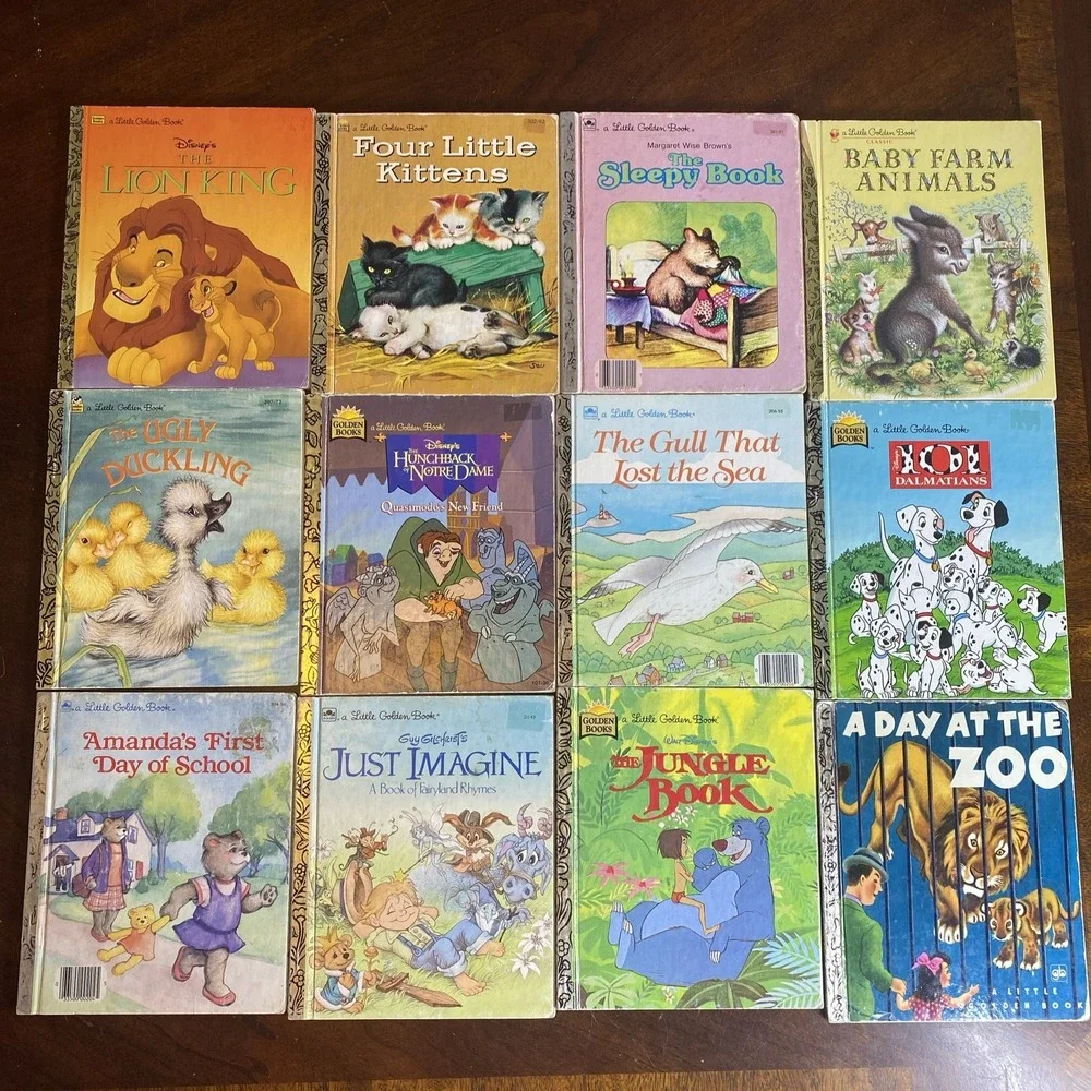 Little Golden Books Lot Of 12 Books: Lion King, The Sleepy Book, Jungle Book +++